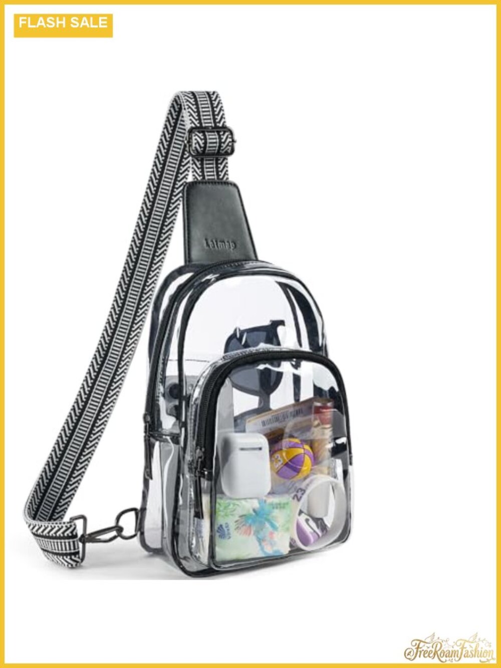 Stadium Approved Clear Crossbody Bag for Concerts, Transparent Purse with